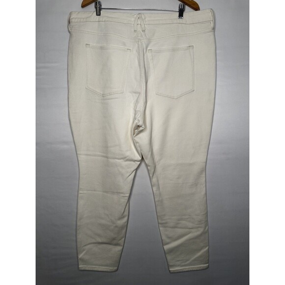 Good American Good Curve Skinny Crop High Rise White Jeans‎ NWT Women’s Size 20 - Picture 3 of 8